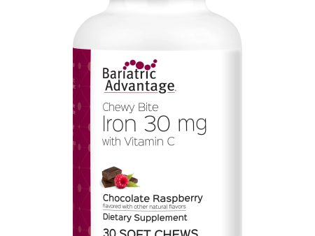 Bariatric Advantage - Iron Chewy Bite - Natural Chocolate Raspberry - Sugar-Free - 30mg - 30 Count Online Sale