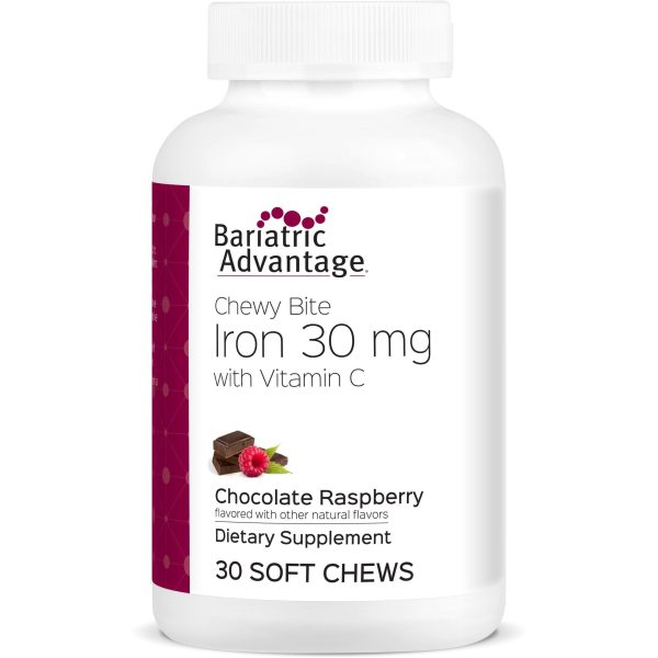 Bariatric Advantage - Iron Chewy Bite - Natural Chocolate Raspberry - Sugar-Free - 30mg - 30 Count Online Sale