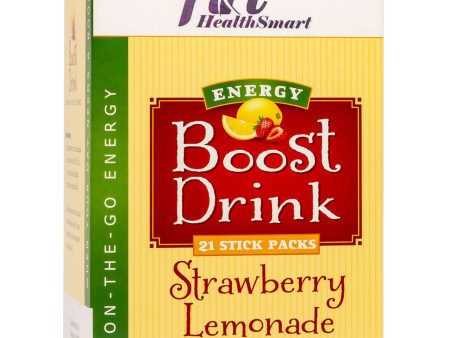 HealthSmart Energy Boost Drink Mix - Strawberry Lemonade - 21 Packets Box Online