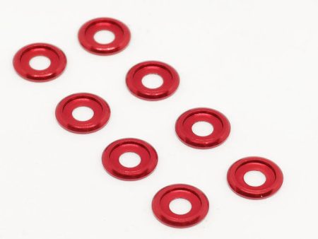 BE6311R 3mm Button Cap Screw Aluminium Anodised Washers Red Fashion