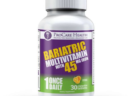 ProCare Health - Bariatric Multivitamin Chewable - 45mg Iron - Citrus - 1 Once Daily - 30ct Bottle Cheap