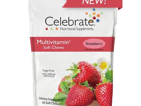 Celebrate Vitamins - Multivitamin - Soft Chews - Strawberry - 60 Chews Online Hot Sale