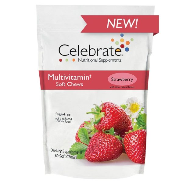 Celebrate Vitamins - Multivitamin - Soft Chews - Strawberry - 60 Chews Online Hot Sale