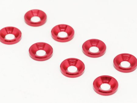 BE6301R 3mm Countersunk Aluminium Anodised Washers Red Online now