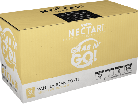 Syntrax - Nectar Protein Powder - Grab N Go - Vanilla Bean Torte - 20 Individual Servings Discount