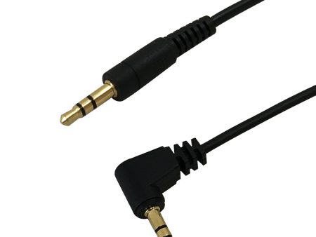 3.5mm Stereo Male Straight to Male Right Angle Cable - Riser Rated CMR FT4 Online now