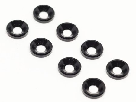 BE6302B 3mm Countersunk Aluminium Anodised Washers Black on Sale