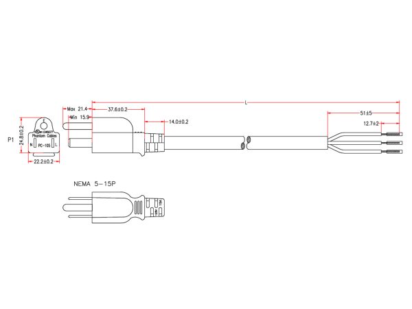 5-15P to ROJ Power Cable - SJT For Discount