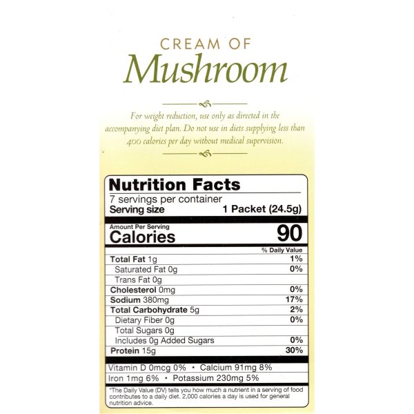 HealthSmart Protein Soup - Cream of Mushroom - 7 Box For Discount