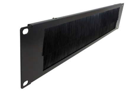 19 inch Horizontal Pass-Through Cable Manager - 2U Brush Style For Sale