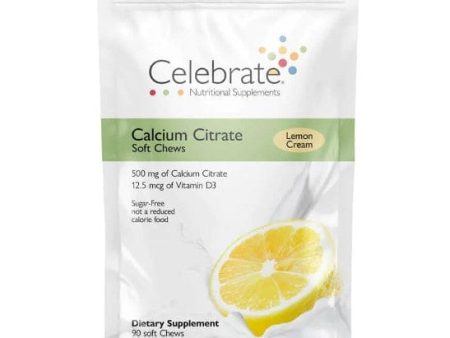 Celebrate Vitamins - Calcium Citrate - Soft Chews - Lemon Cream - 500mg - 90 Chews Sale