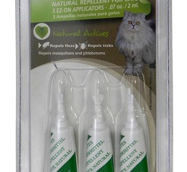 ALZOO - Natural Flea & Tick Spot On Repellent for Cats - 3 x 0.07 oz. (2 ml) Applications Hot on Sale