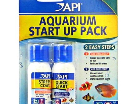 API - Aquarium Start Up Pack with Stress Coat and Quick Start Water Conditioner - 2 x 1 fl. oz. Bottles Online Hot Sale