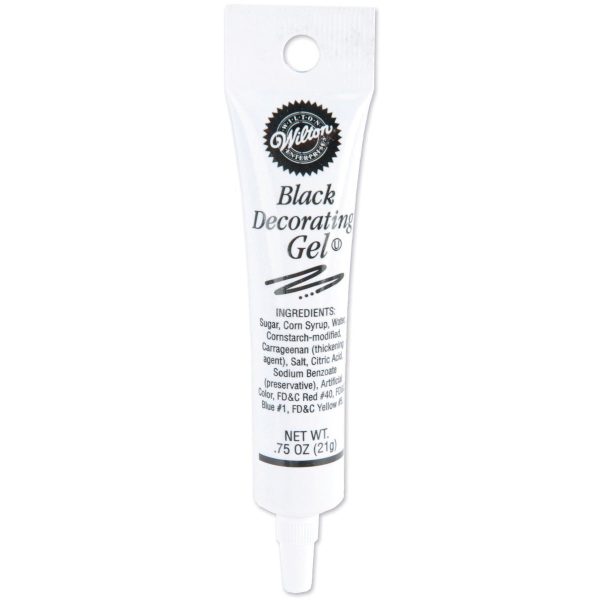 WILTON - Black Decorating Gel Tube - 0.75 oz. (21 g) on Sale