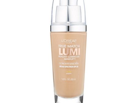 L OREAL - True Match Lumi Makeup W6 Sun Beige - 1 fl. oz. (30 ml) Fashion