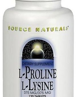 SOURCE NATURALS - L-Proline L-Lysine 550 mg - 60 Tablets Supply