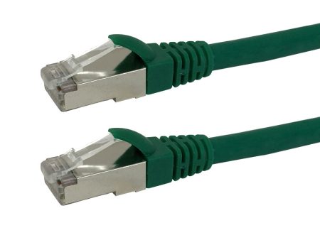 Shielded Custom RJ45 Cat6 550MHz Assembled Patch Cable - Green Cheap