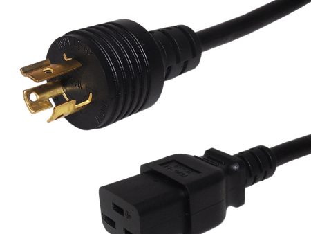 10ft NEMA L6-15P to IEC C19 Power Cable - 14AWG - SJT Jacket Online Sale