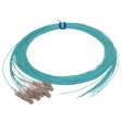 3m LC PC 12-Fiber OM3 Multimode Simplex 50 micron - 900um Pigtail - Aqua Hot on Sale