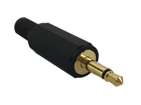 3.5mm Mono Male Solder Connector - Black on Sale