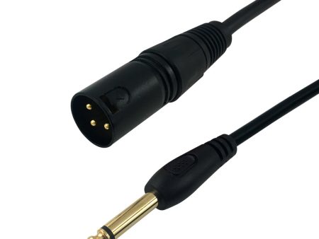 XLR 3-pin Male to 1 4 Inch TS Male Unbalanced Cable For Discount