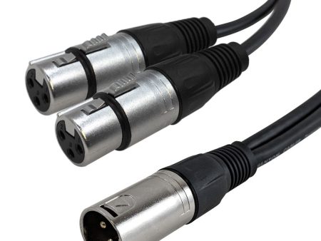 Premium Phantom Cables XLR Male to 2x XLR Female Balanced Splitter Cable For Cheap