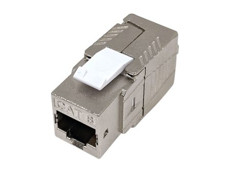 RJ45 Cat8 Slim Profile Jack, 110 Punch Tool-Less, Shielded - Stainless Steel Online Hot Sale