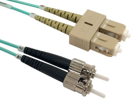 OM3 Multimode Duplex SC ST 50 Micron - Fiber Optic Patch Cable - 2mm Jacket - LSZH OFNR For Cheap