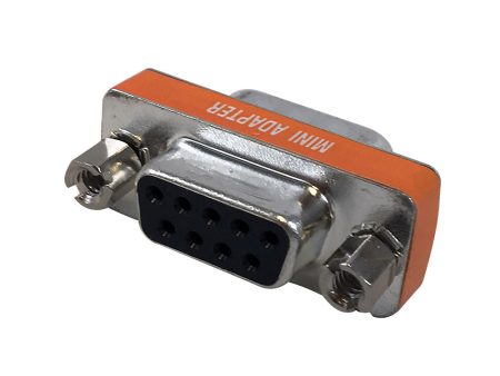 DB9 Null Modem Slimline Gender Changer Female to Female on Sale