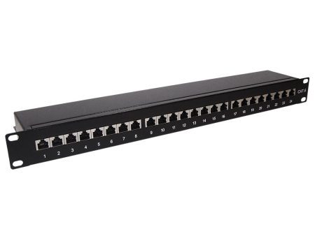 24-Port CAT6 Shielded Patch Panel, 19  Rackmount 1U - 110 Punch-Down on Sale