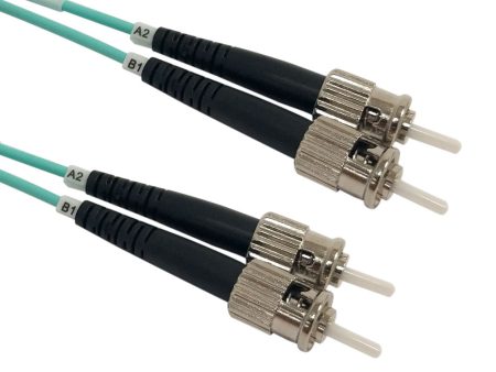 OM3 Multimode Duplex ST ST 50 Micron - Fiber Optic Patch Cable - 2mm Jacket - LSZH OFNR For Sale