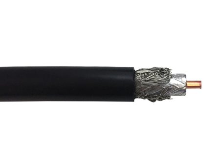 1000ft RF-400 bulk cable 90% TC braid + foil Black For Sale