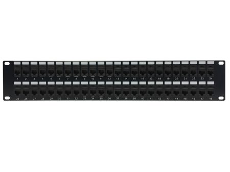 48-Port CAT6 Patch Panel, 19  Rackmount 2U - Pass-Through Online