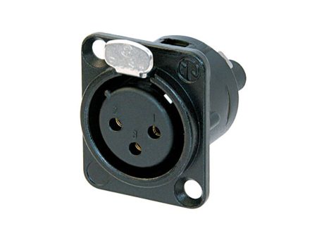 Neutrik 3-pin XLR Female D-cut Panel Mount - Screw-Down Sale