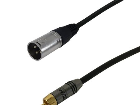 Premium Phantom Cables XLR Male to RCA Male Unbalanced Audio Cable FT4 Hot on Sale