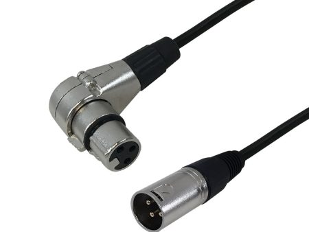 Premium Phantom Cables XLR Microphone Male To Right Angle Female Cable FT4 Hot on Sale