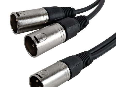 Premium Phantom Cables XLR Male to 2x XLR Male Balanced Splitter Cable Online Hot Sale