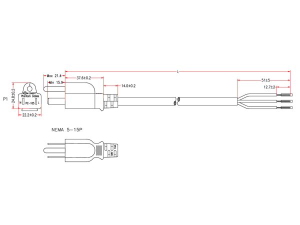 5-15P to ROJ Power Cable - SJT For Discount