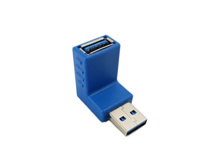 USB 3.0 A Male to A Female 270 Degree Adapter - Blue Online Hot Sale