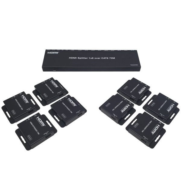 HDMI 8-port Extender Over One Cat6 Cable - 4K@30Hz YUV 4:4:4 - 40m on Sale