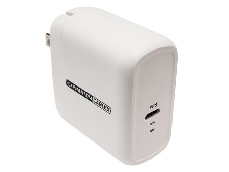 USB Wall Charger - 65W - USB Type-C - GaN & PPS - White For Sale