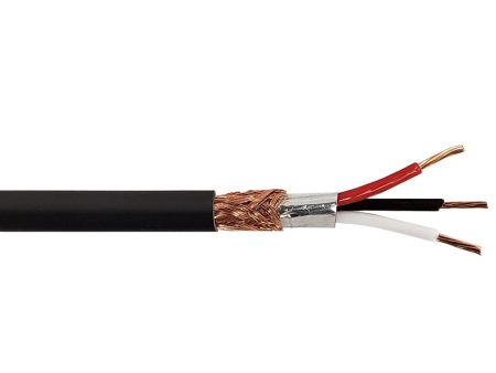 1000ft 3C Audio Bulk Cable - 22AWG Stranded 90% Braid, 100% Foil CMP For Discount