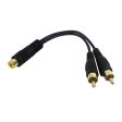 6 inch RCA Female to 2x RCA Male Y - Splitter Audio Cable on Sale