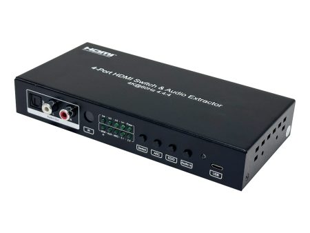 4-Port HDMI Switch 4Kx2K@60Hz - HDMI 2.0 -YUV4:4:4 -ARC CEC HDR - IR Control Online Hot Sale