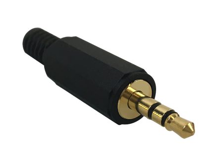 3.5mm Stereo Male Solder Connector - Black Online now