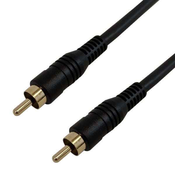 RCA Male to RCA Male RG59 Molded Composite Video or Subwoofer Cable - Riser Rated FT4 Discount