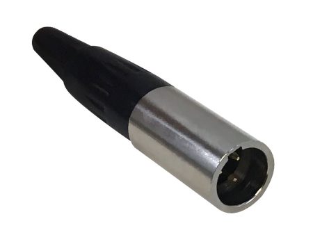 Mini-XLR 3-pin Male Connector - Nickel Hot on Sale