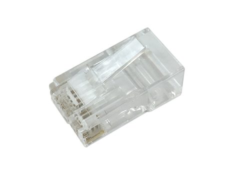 RJ45 1 Piece Cat6 Plug for Round Cable (Solid or Stranded) (8P 8C) on Sale