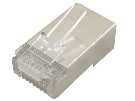 RJ45 Cat5e Plug Shielded with External Crimp for Round Cable (8P 8C) - Pack of 50 Hot on Sale