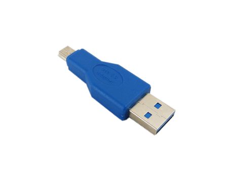 USB 3.0 A Male to Mini 10-pin Male Adapter - Blue Fashion